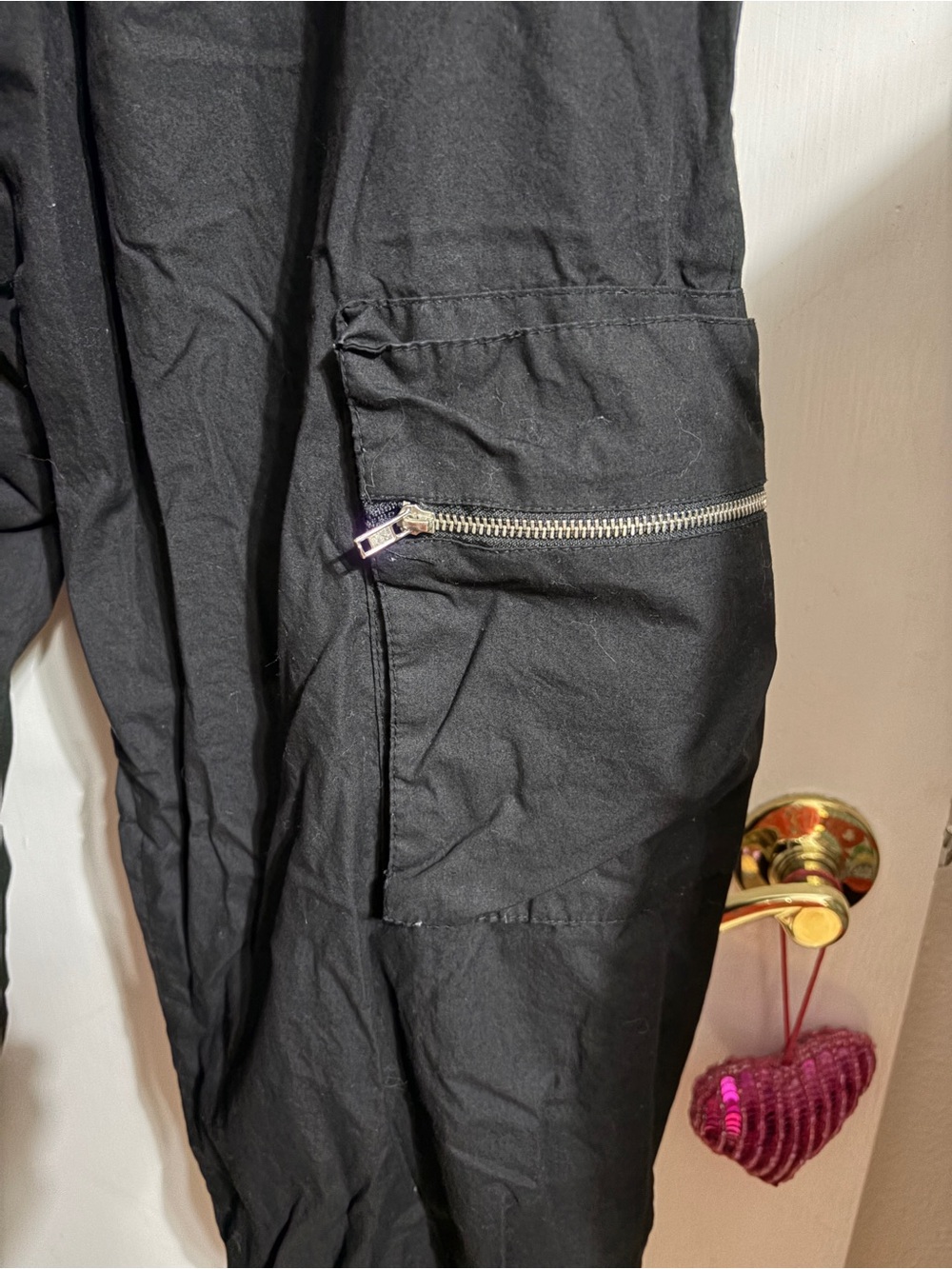 🧡 1X Rue Black Cargo Jogger Pants with Zipper Details - Picture 5 of 13